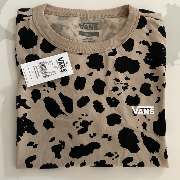Vans Womens Animal Instinct Mini T-Shirt Cobblestone size S NWT - Picture 6 of 12